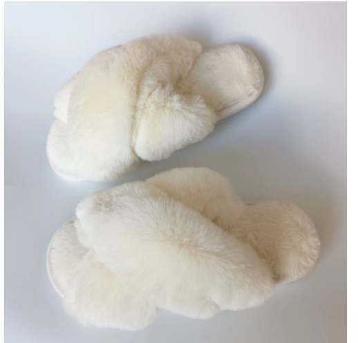 Harmony - Παντόφλες Χνουδωτές White