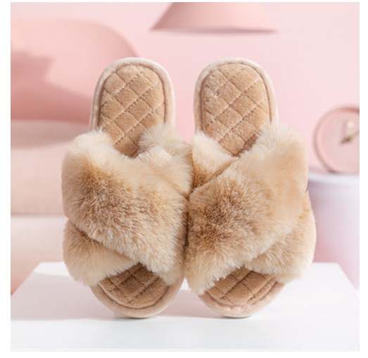 Harmony - Παντόφλες Χνουδωτές Beige