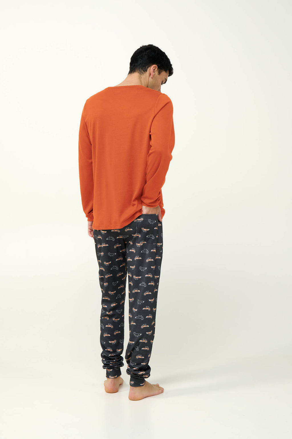 Vamp - Ανδρική Βαμβακερή Πυτζάμα με Μανσέτες