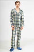 Harmony - Ανδρική Πιτζάμα Cotton Σακάκι Καρώ