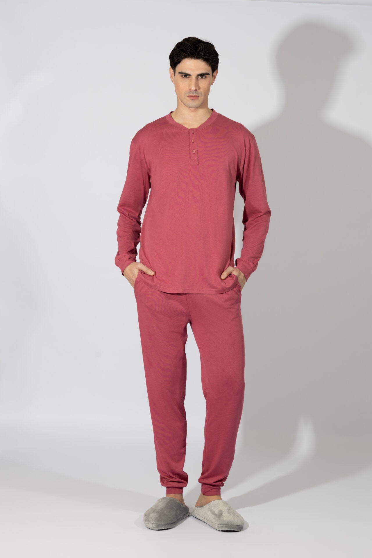 Harmony - Ανδρική Πιτζάμα Πατιλέτα Και Λάστιχο Στο Παντελόνι Μονόχρωμη Cotton Modal Rotten