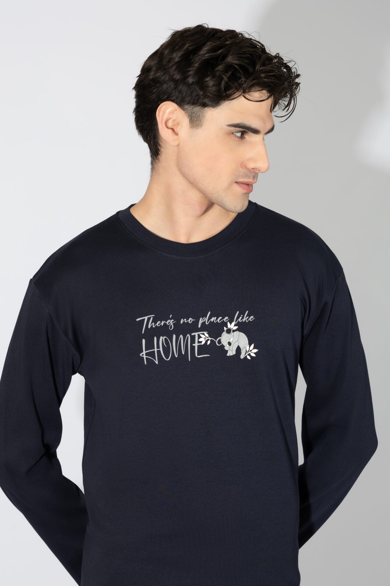 Harmony - Ανδρική Πιτζάμα Home Cotton  Blue