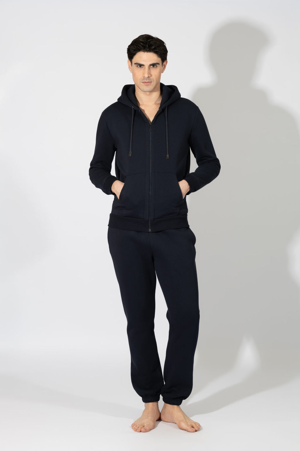 Harmony - Ανδρική Ζακέτα Φούτερ Με Κουκούλα  Blue