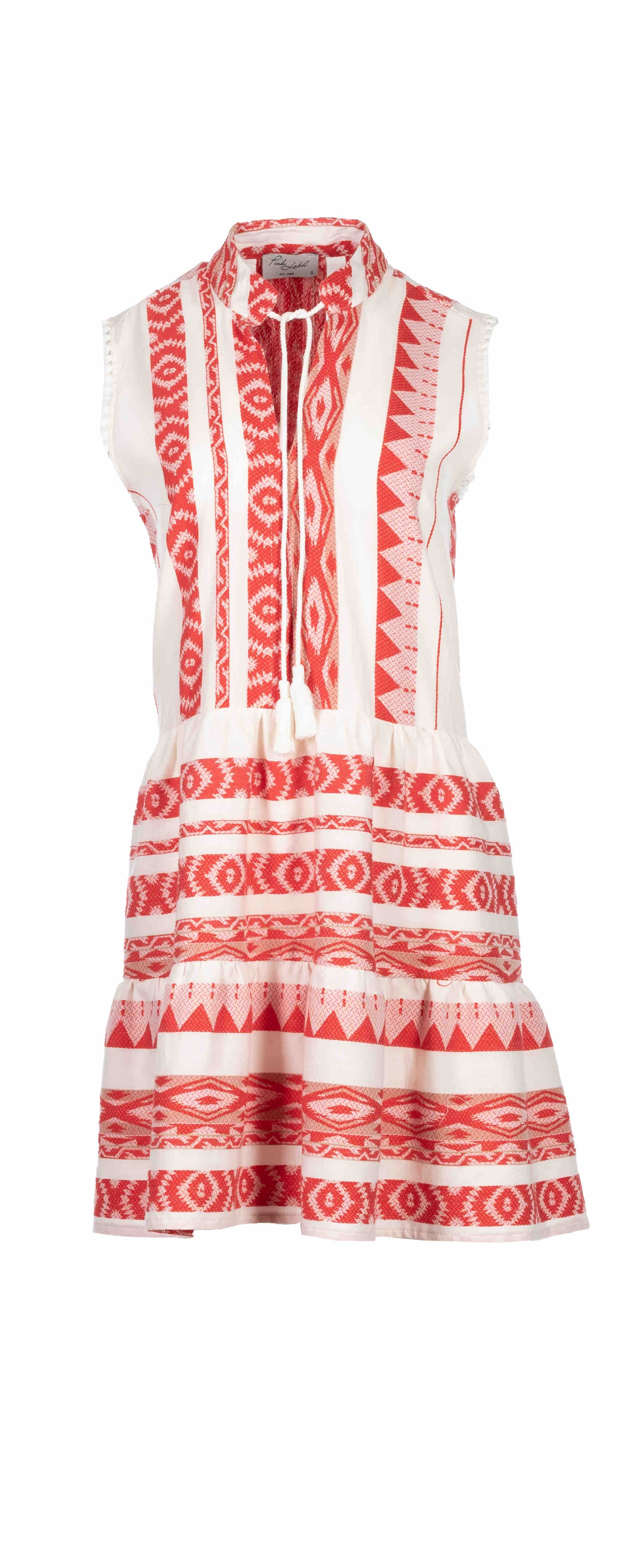 Pink Label - Beachwear Embroidery Red