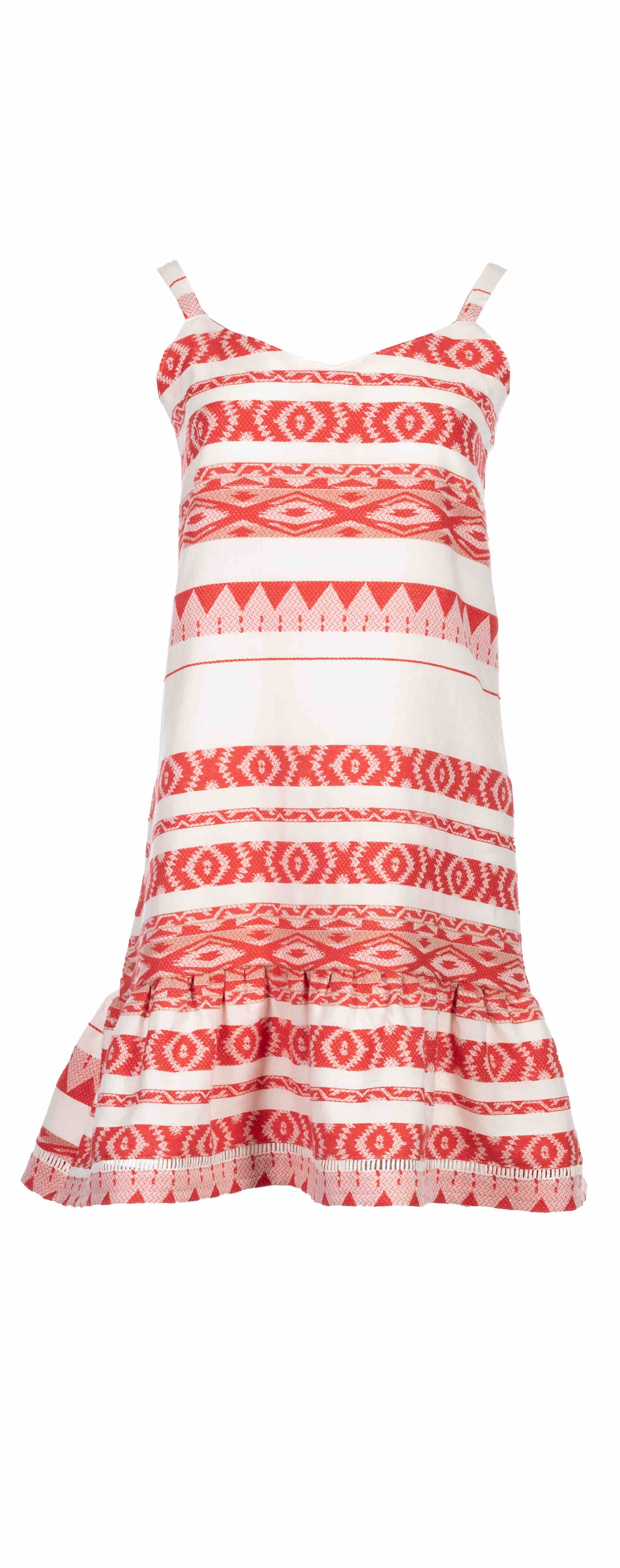 Pink Label - Beachwear Embroidery Red