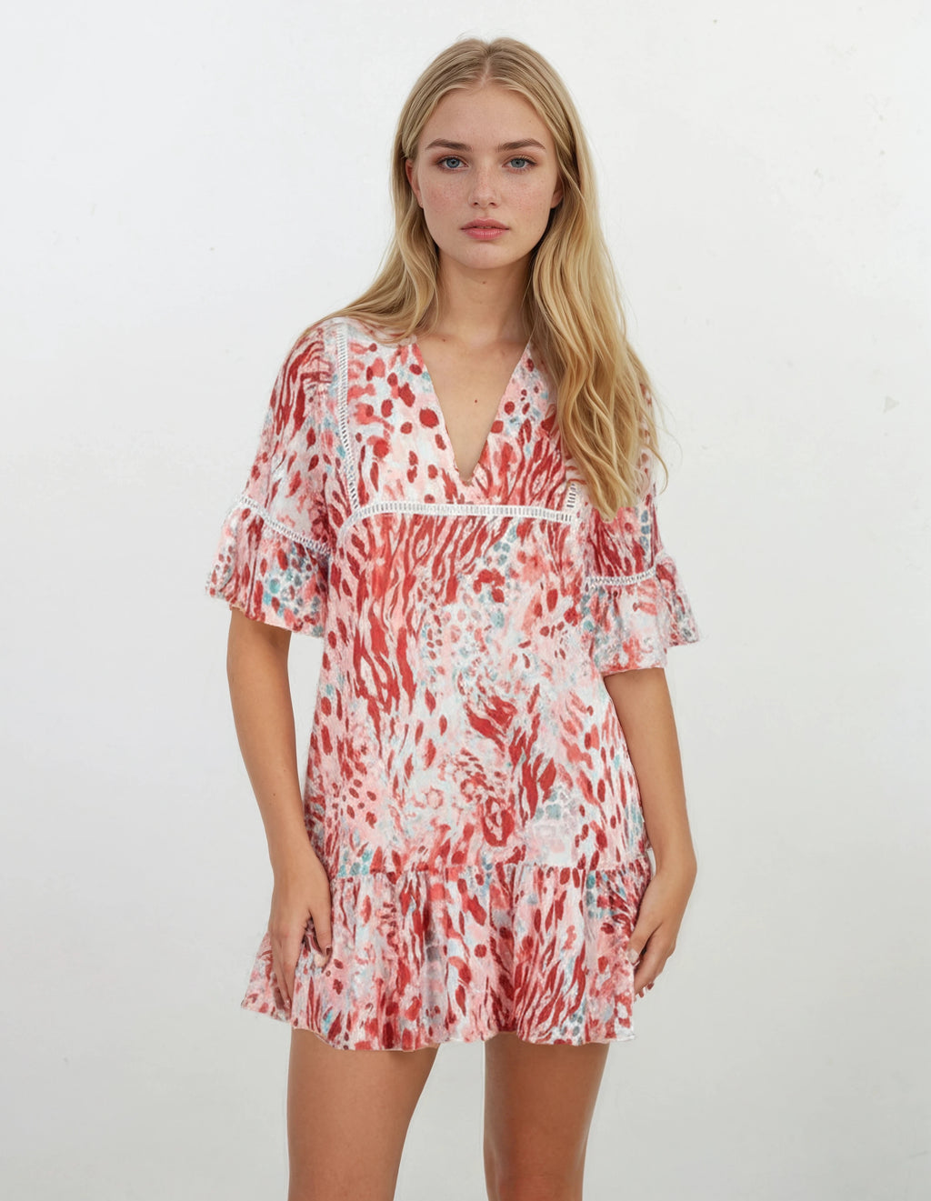 Pink Label - Beachwear Red Leopard