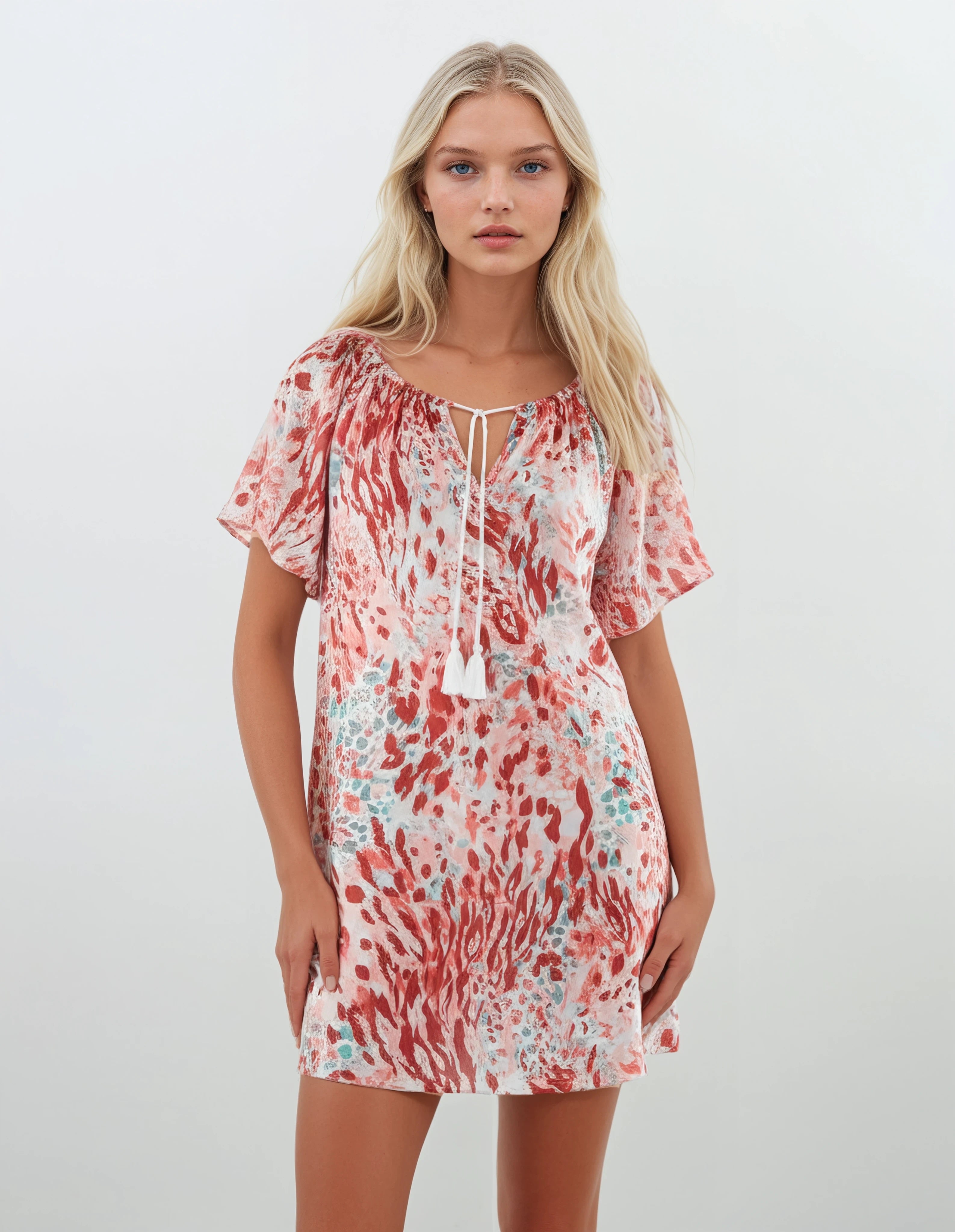 Pink Label - Beachwear Red Leopard