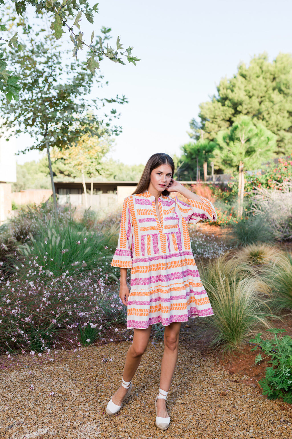 Pink Label - Beachwear Mbroidery Orange