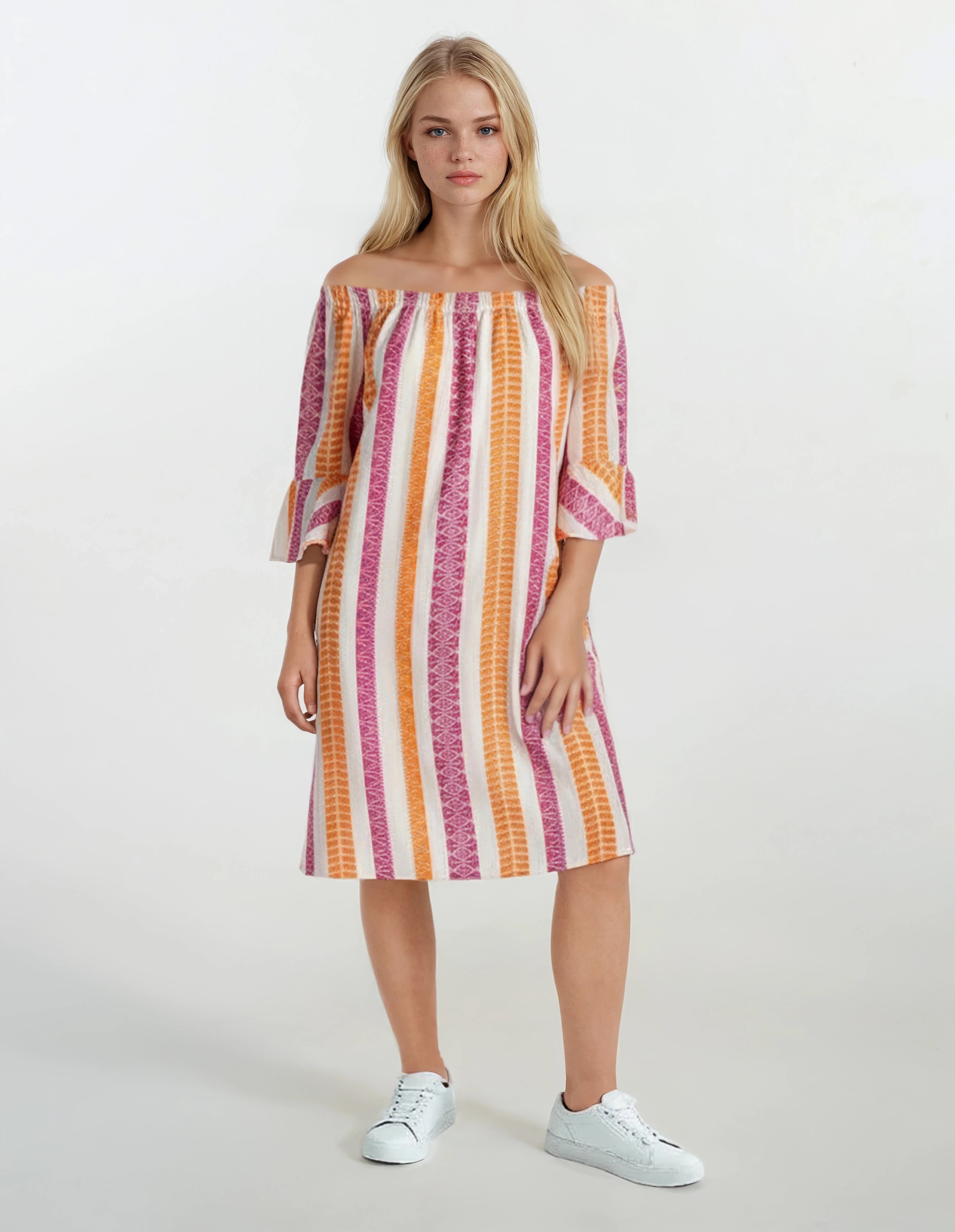 Pink Label - Beachwear Mbroidery Orange