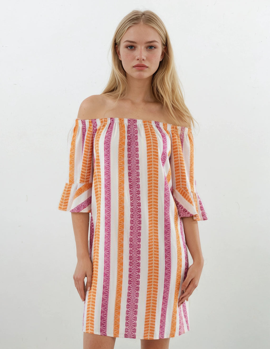 Pink Label - Beachwear Mbroidery Orange