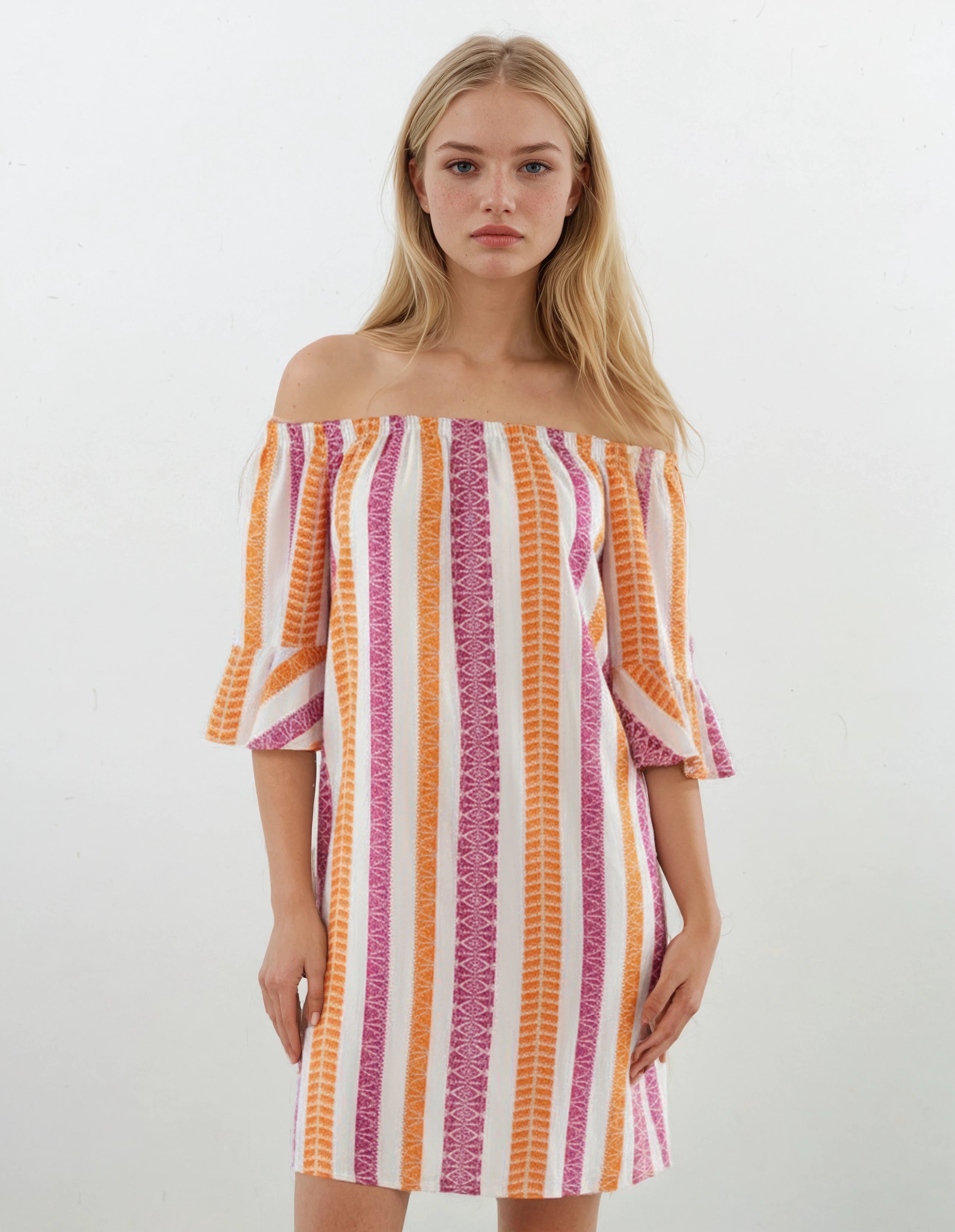 Pink Label - Beachwear Mbroidery Orange