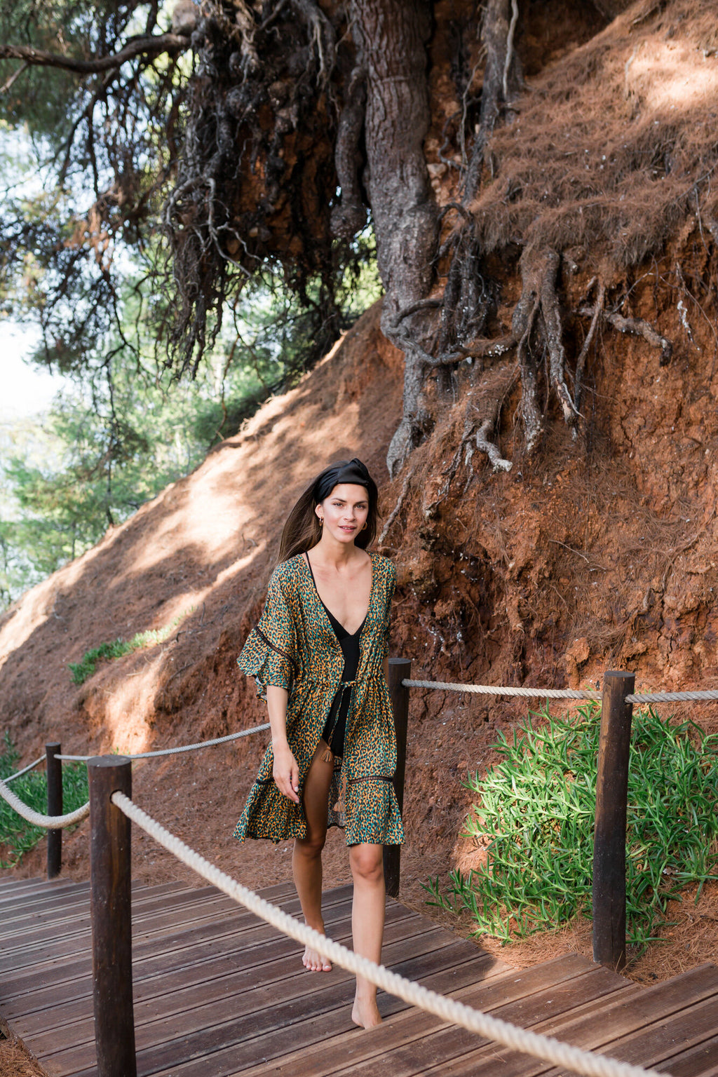Pink Label - Beachwear Leopard Green
