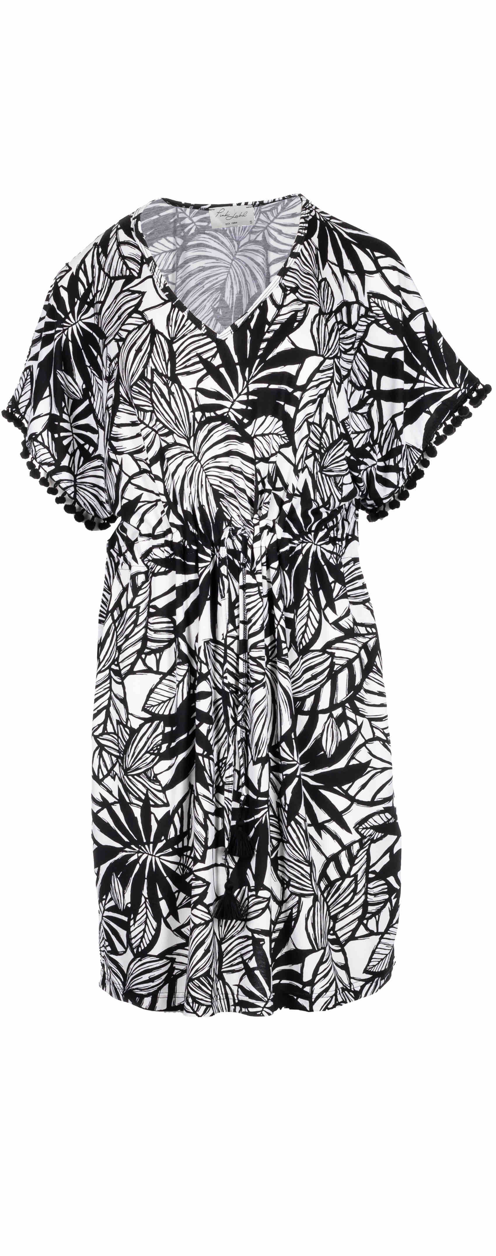 Pink Label - Beachwear Black Flower