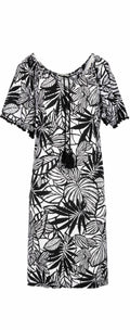 Pink Label - Beachwear Black Flower