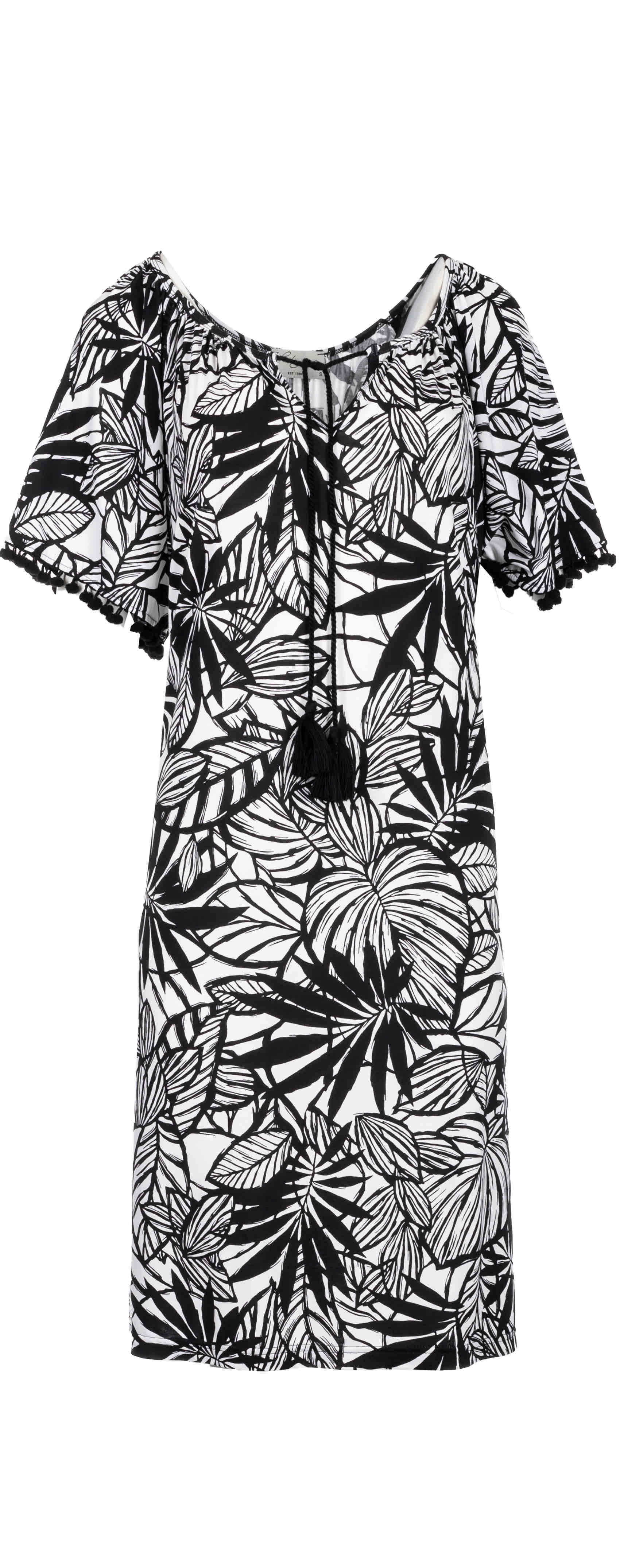 Pink Label - Beachwear Black Flower