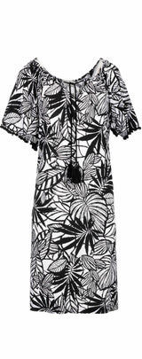 Pink Label - Beachwear Black Flower