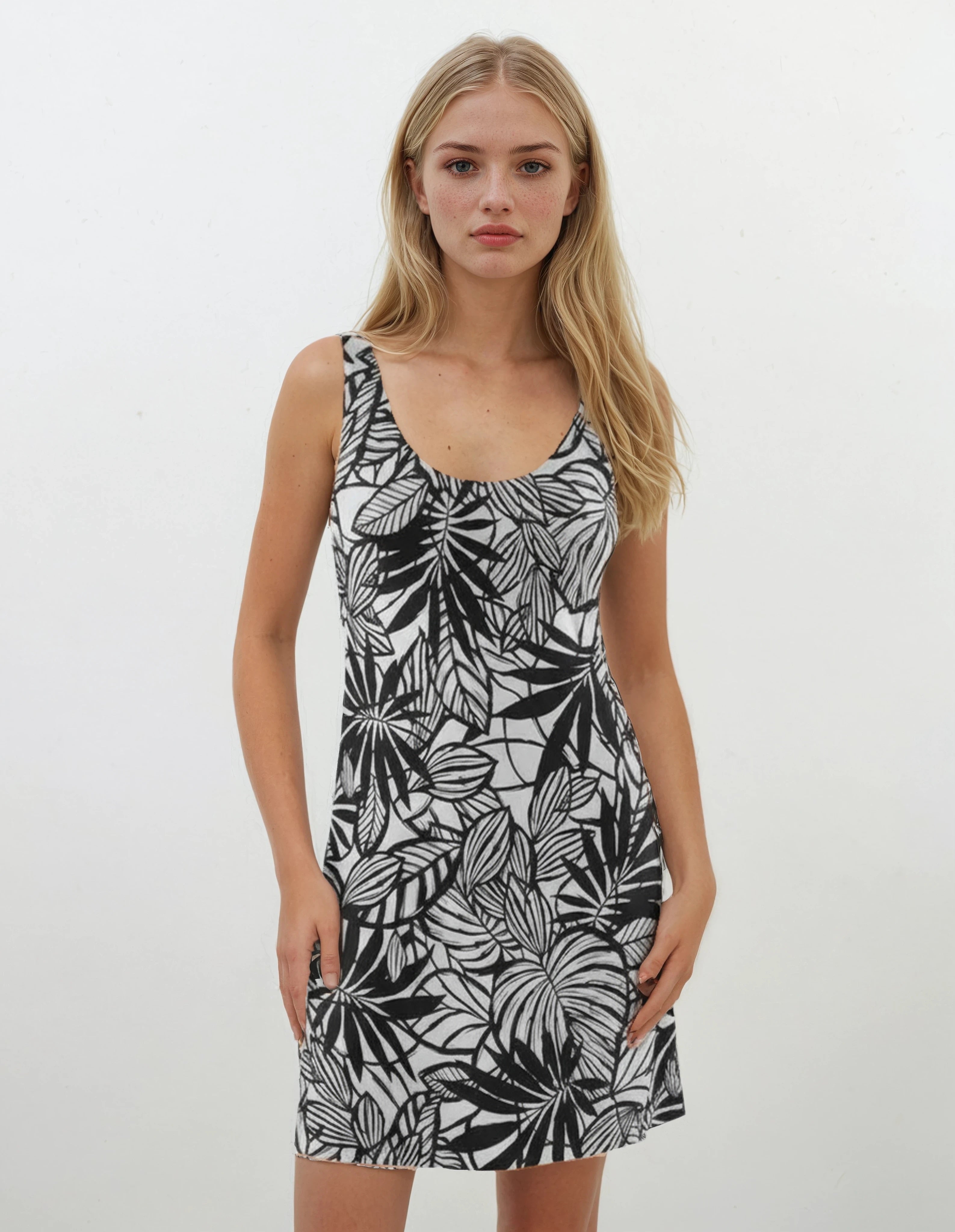 Pink Label - Beachwear Black Flower