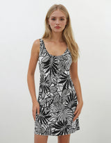 Pink Label - Beachwear Black Flower