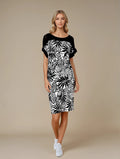 Pink Label - Beachwear Black Flower