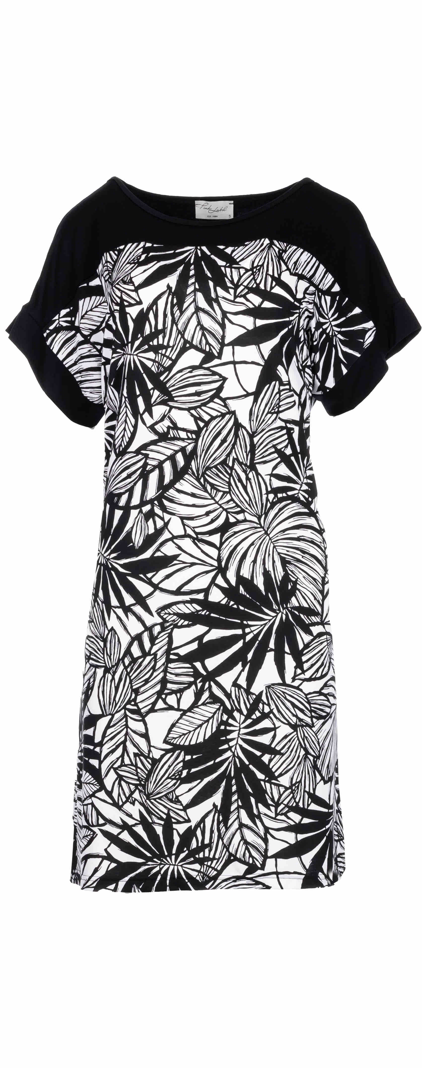 Pink Label - Beachwear Black Flower