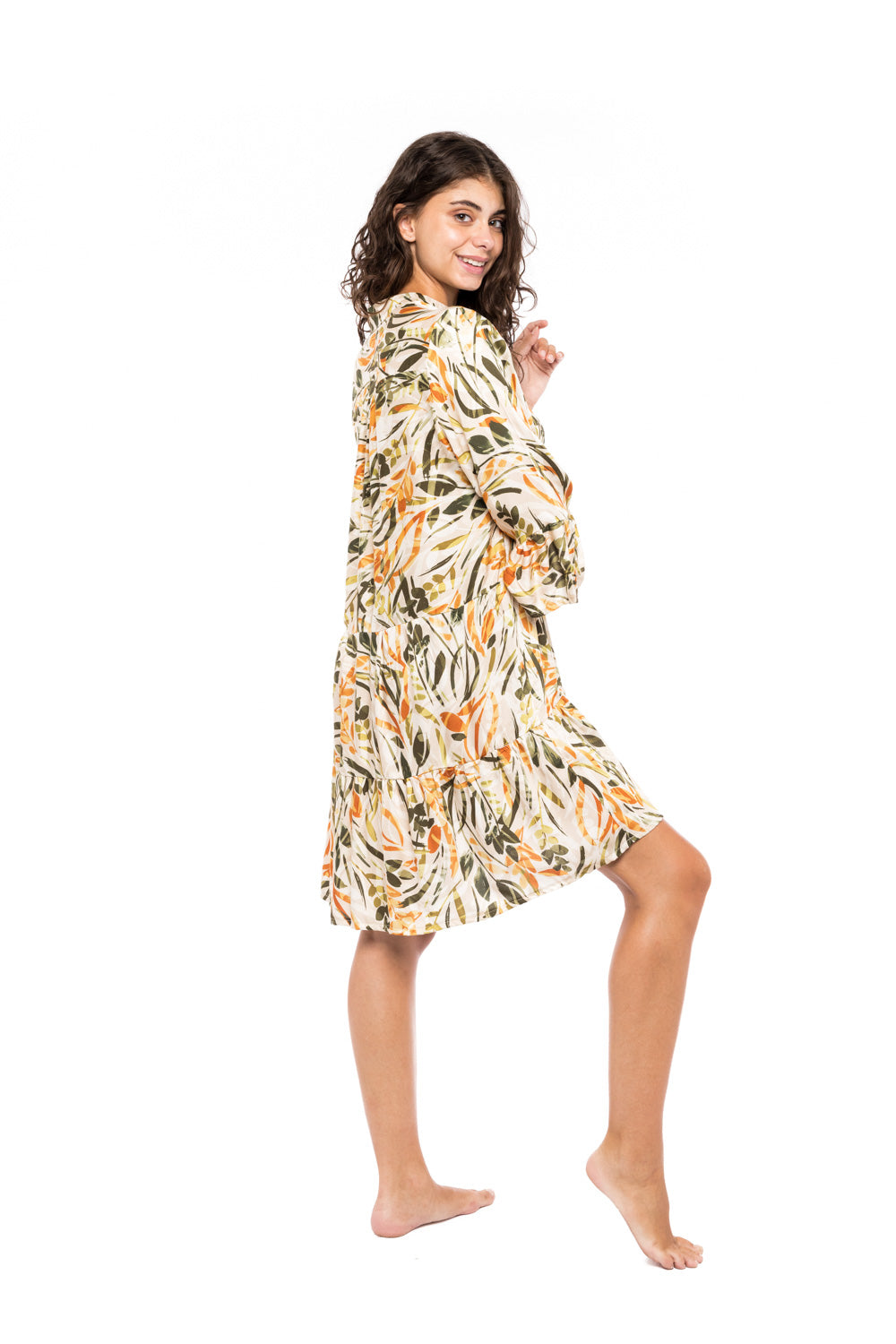 Pink Label - Beachwear Pastel Green Leaf