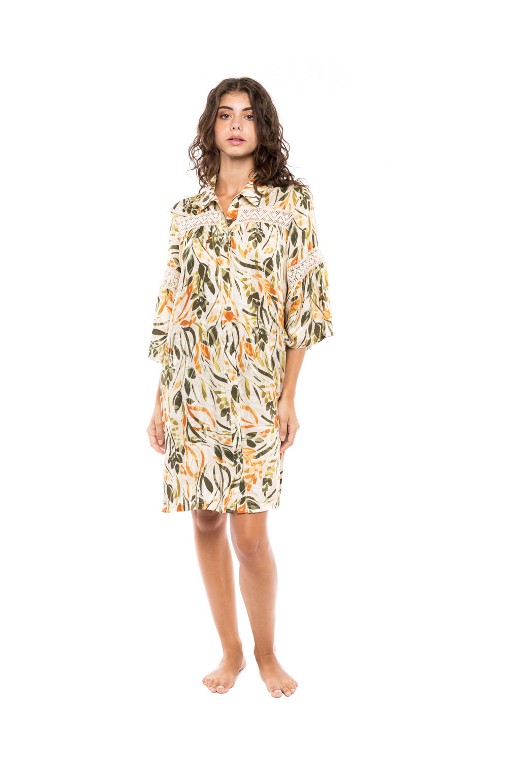 Pink Label - Beachwear Pastel Green Leaf