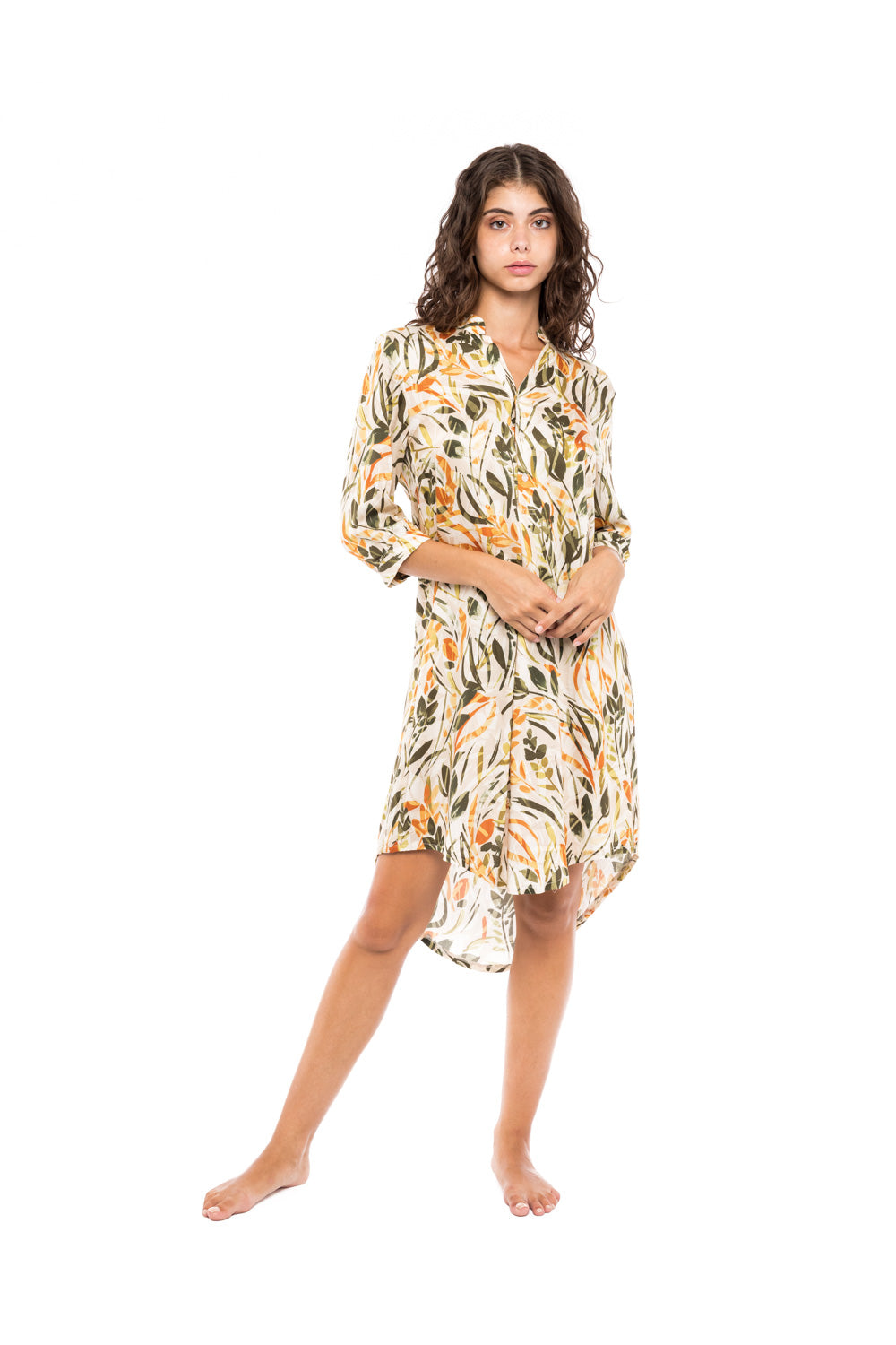 Pink Label - Beachwear Pastel Green Leaf