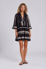 Pink Label - Beachwear Green & Black Embroidery