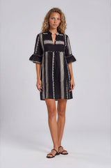 Pink Label - Beachwear Green & Black Embroidery