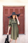 Pink Label - Beachwear Green & Black Embroidery