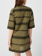 Pink Label - Beachwear Green & Black Embroidery