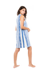 Pink Label - Beachwear Blue Embroidery