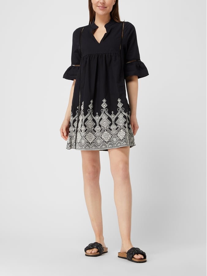 Pink Label - Beachwear Embroidery Black