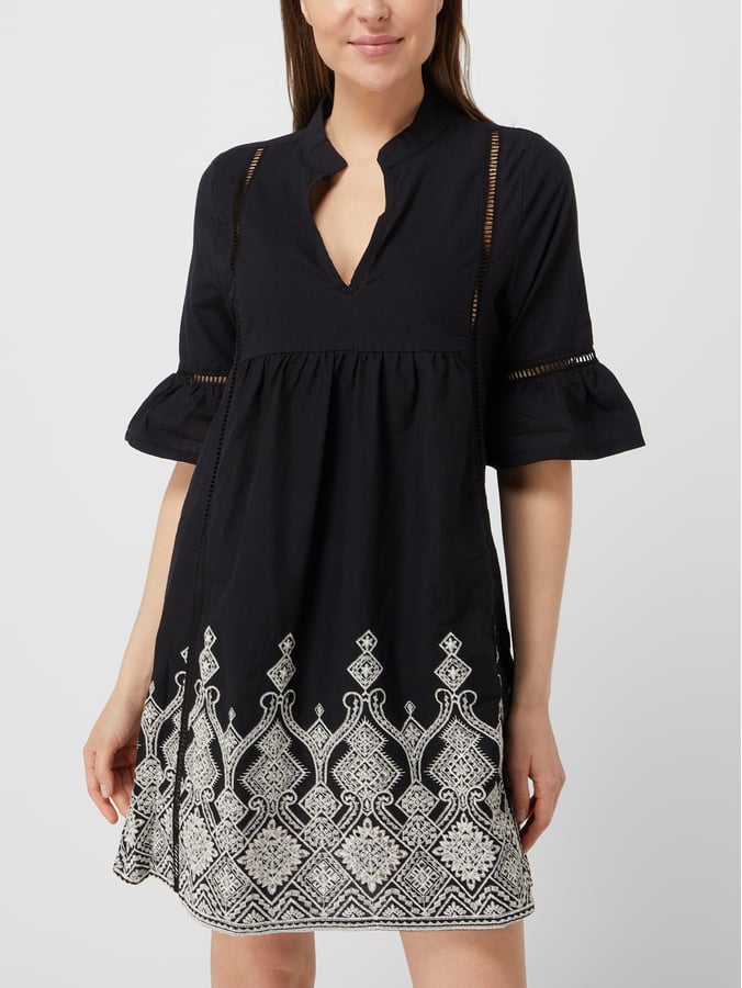 Pink Label - Beachwear Embroidery Black