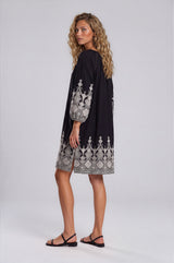 Pink Label - Beachwear Embroidery Black