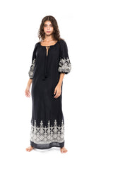 Pink Label - Beachwear Embroidery Black