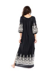 Pink Label - Beachwear Embroidery Black
