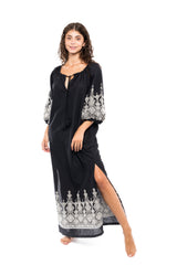 Pink Label - Beachwear Embroidery Black