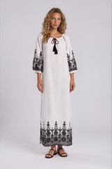 Pink Label - Beachwear Embroidery Black