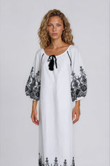 Pink Label - Beachwear Embroidery Black