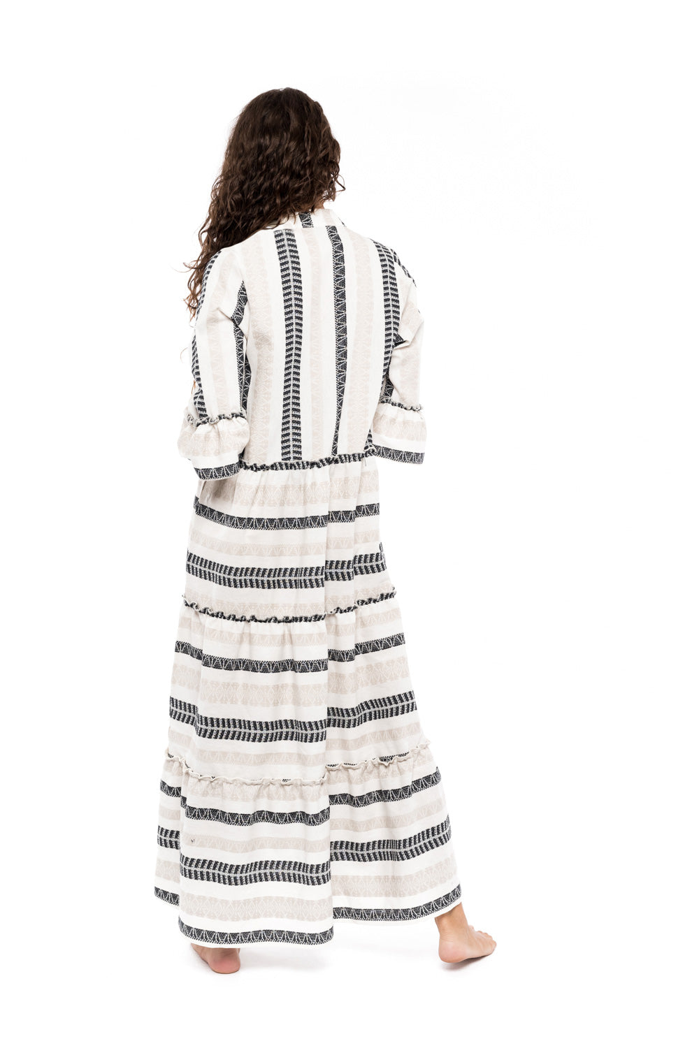 Pink Label - Beachwear Beige & Black Embroidery