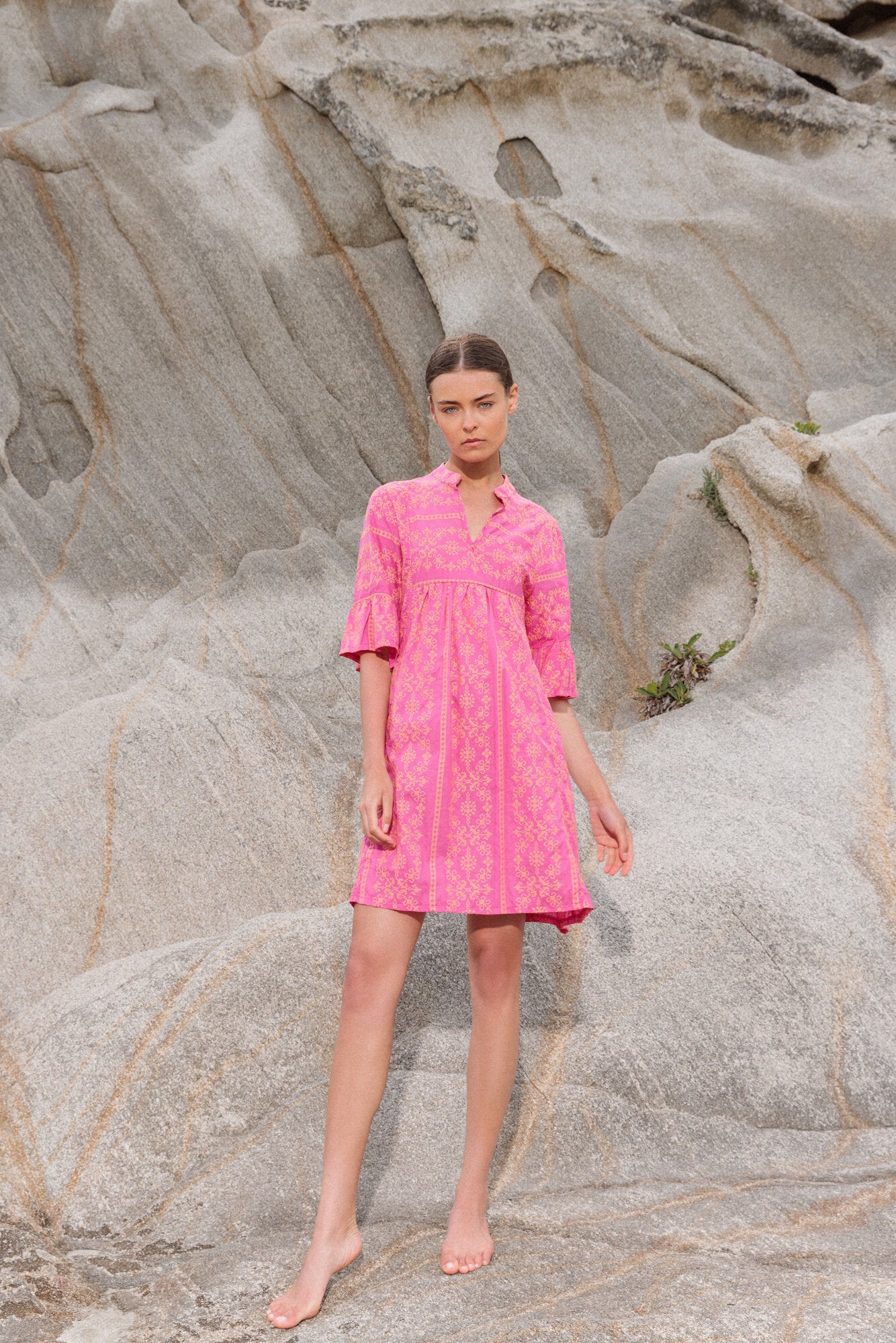 Pink Label - Beachwear Embroidery Orange