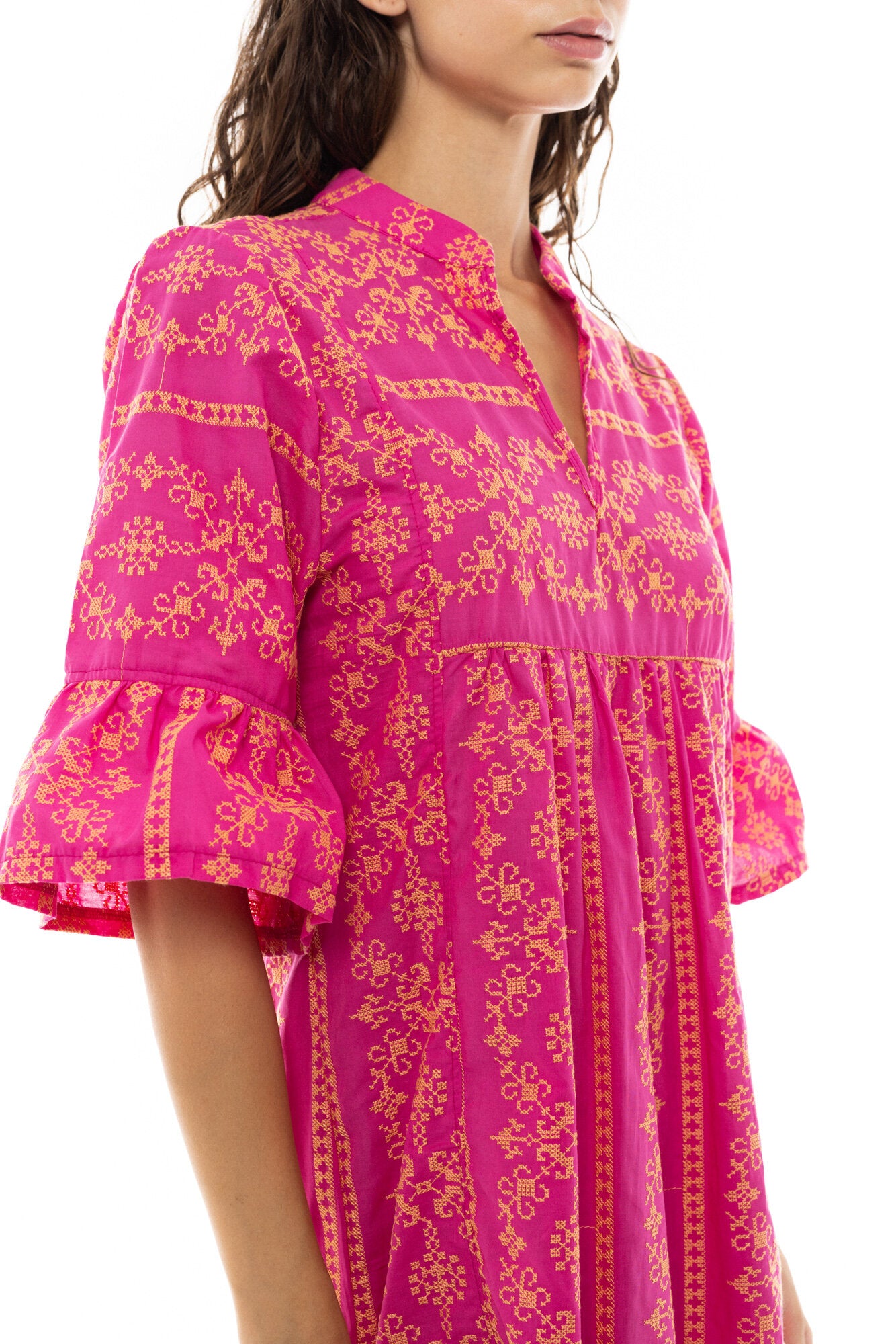 Pink Label - Beachwear Embroidery Orange