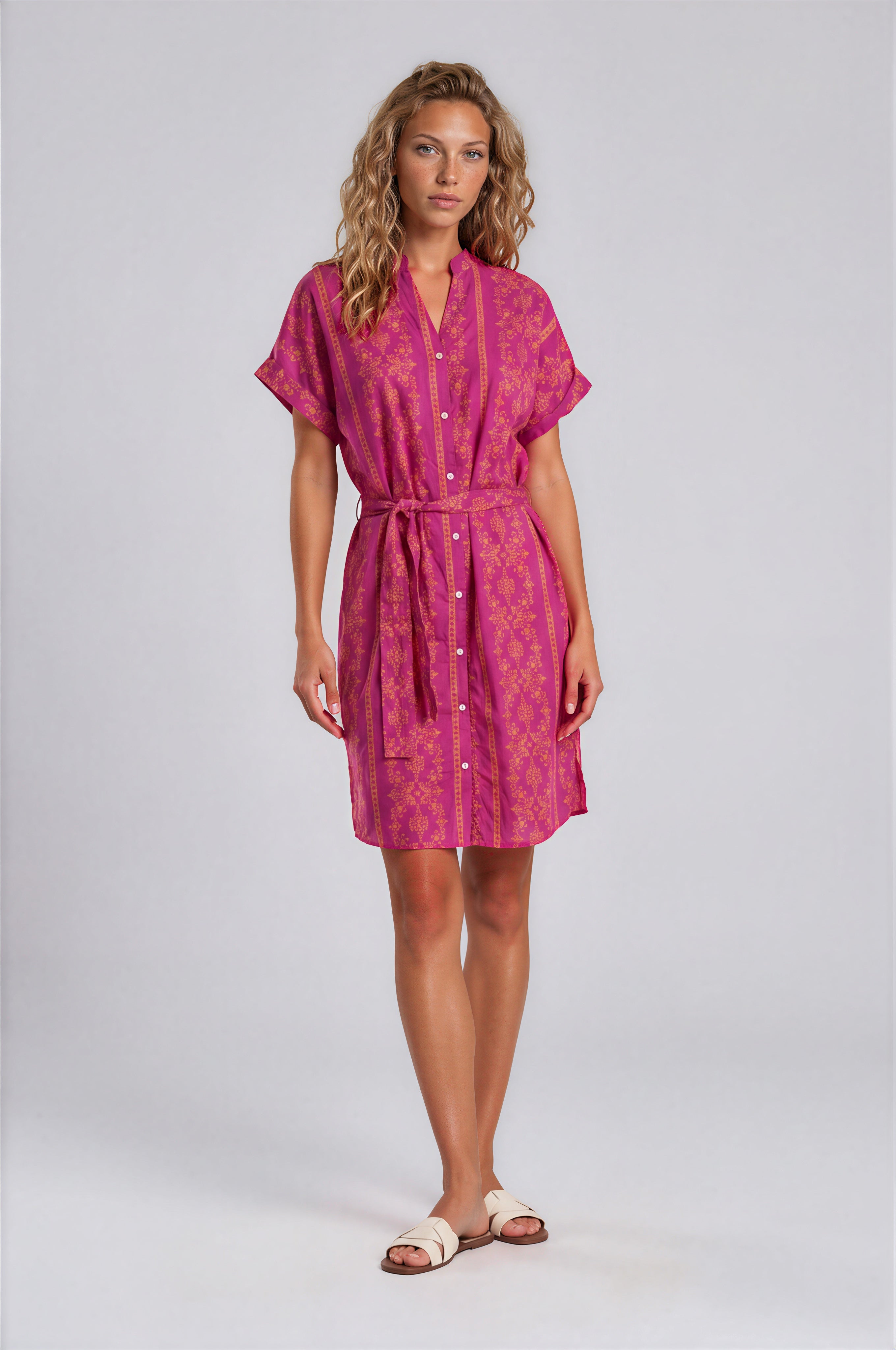 Pink Label - Beachwear Embroidery Orange