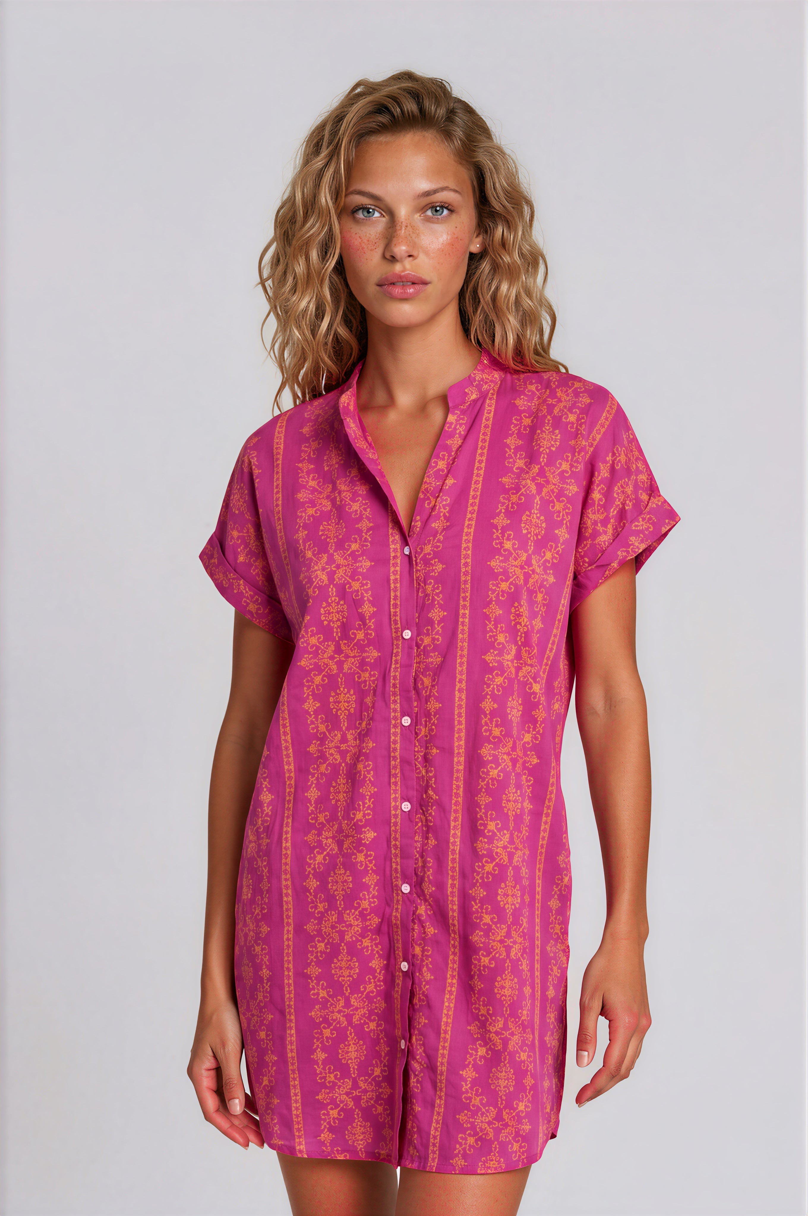 Pink Label - Beachwear Embroidery Orange