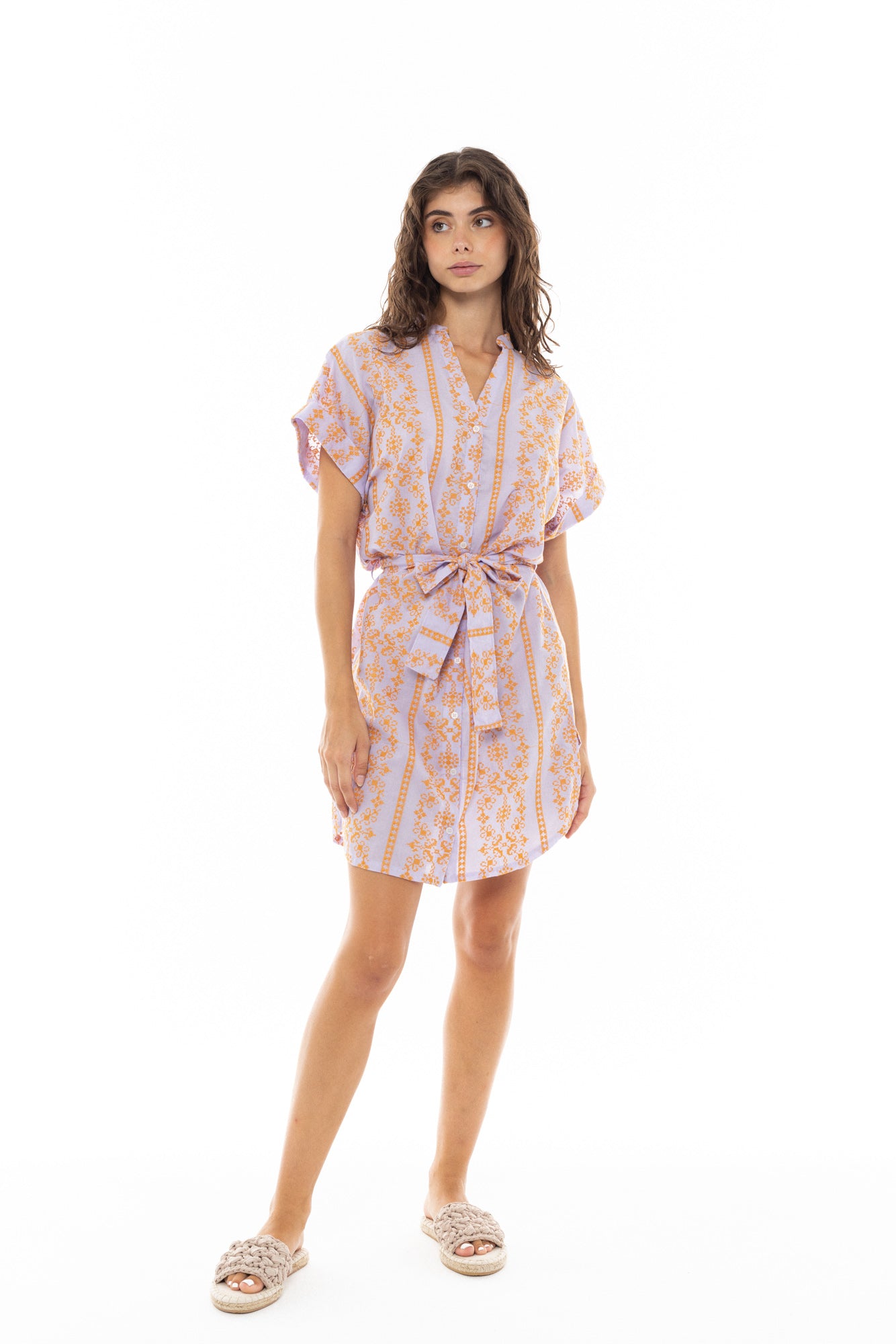 Pink Label - Beachwear Embroidery Orange