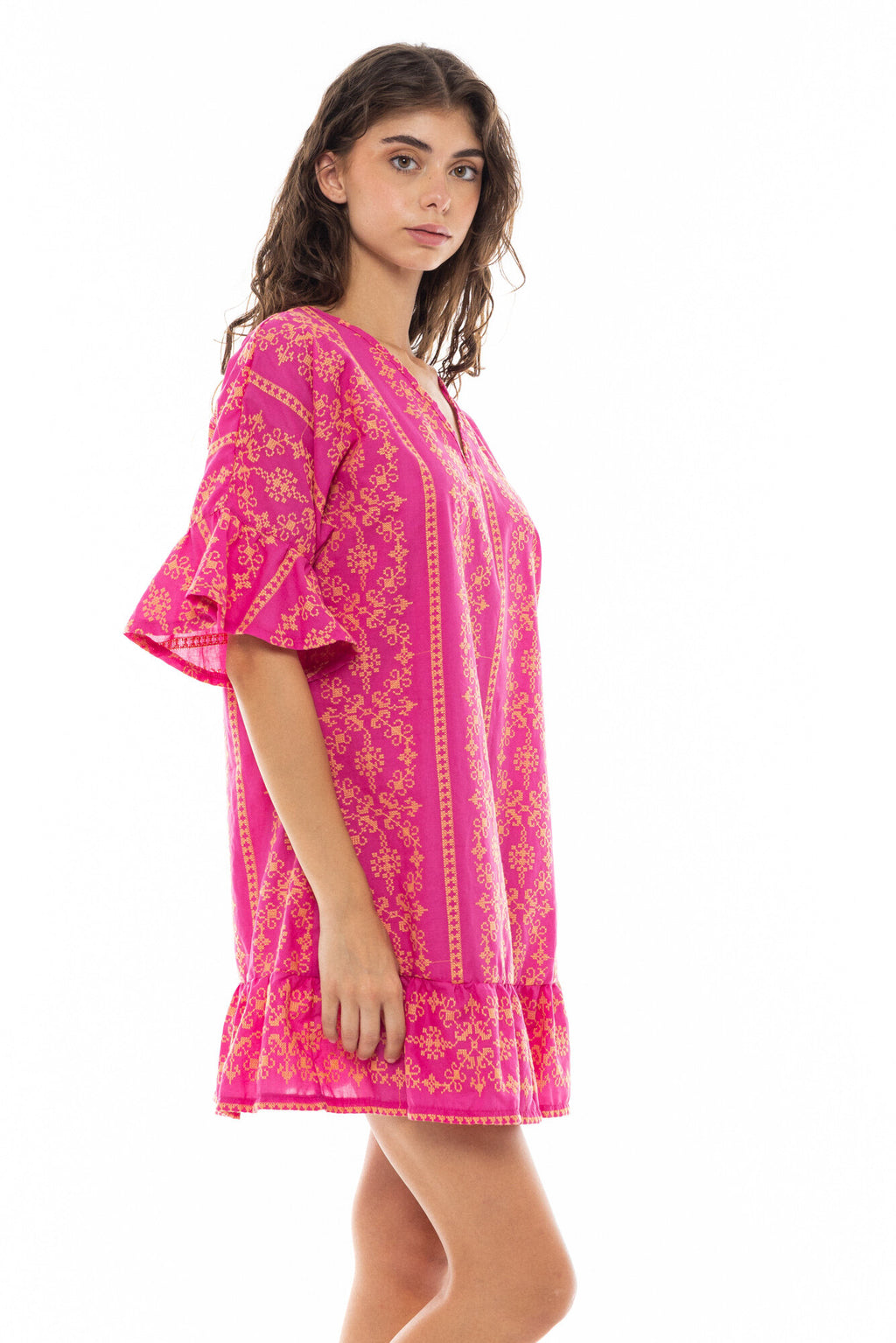Pink Label - Beachwear Embroidery Orange