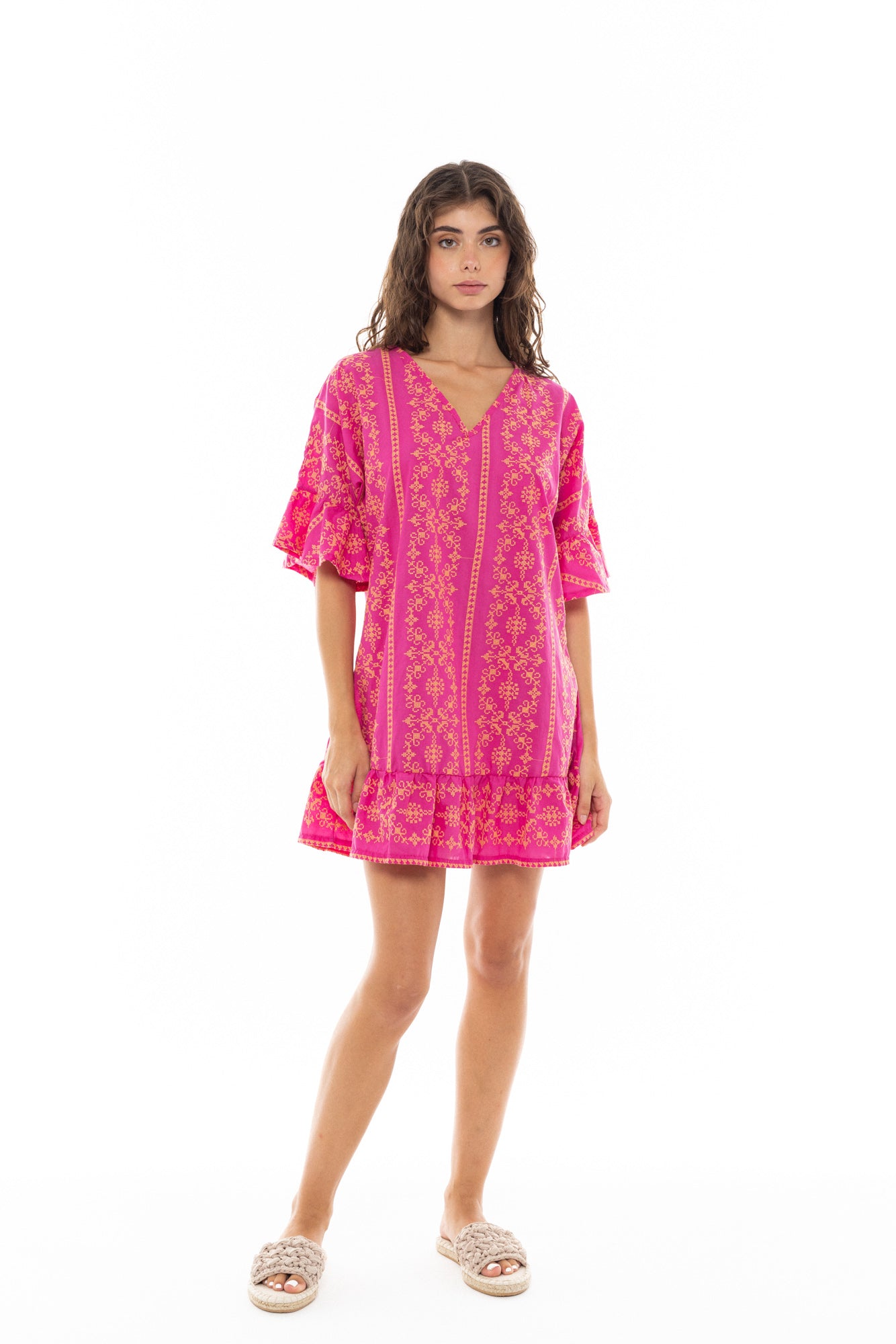 Pink Label - Beachwear Embroidery Orange
