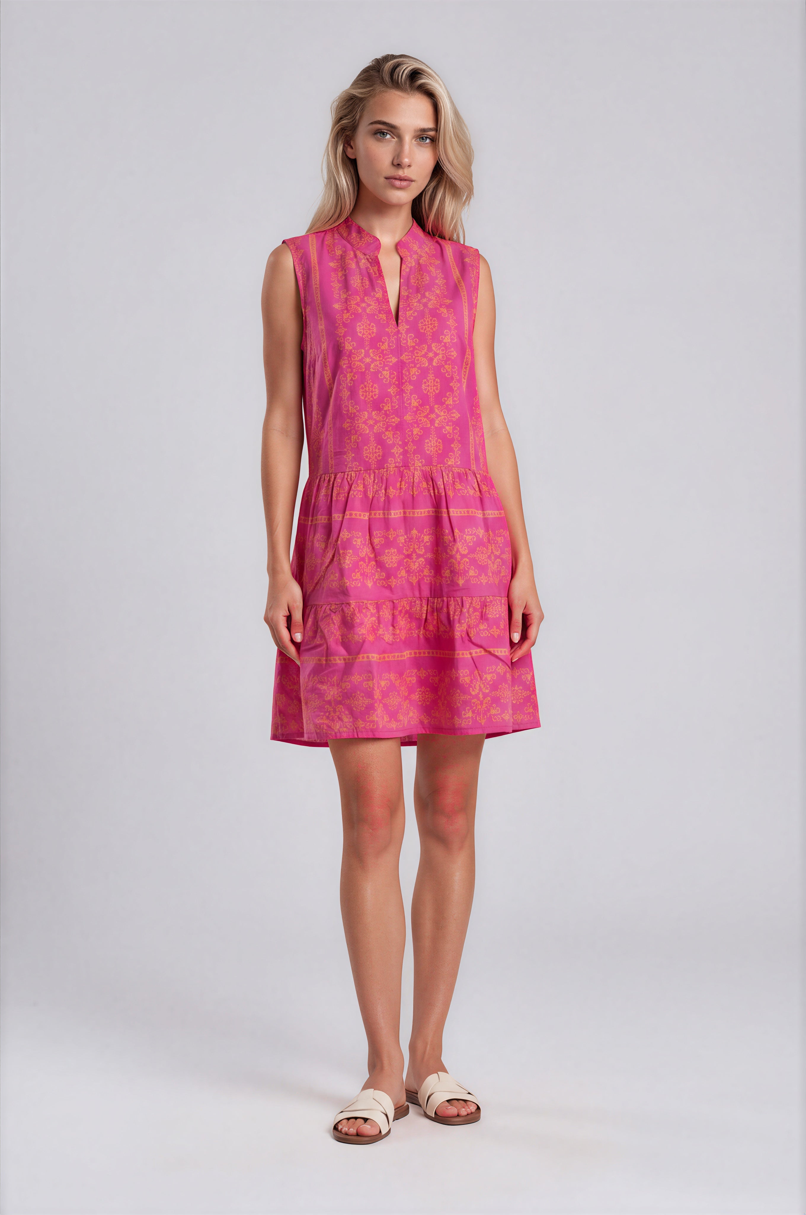 Pink Label - Beachwear Embroidery Orange