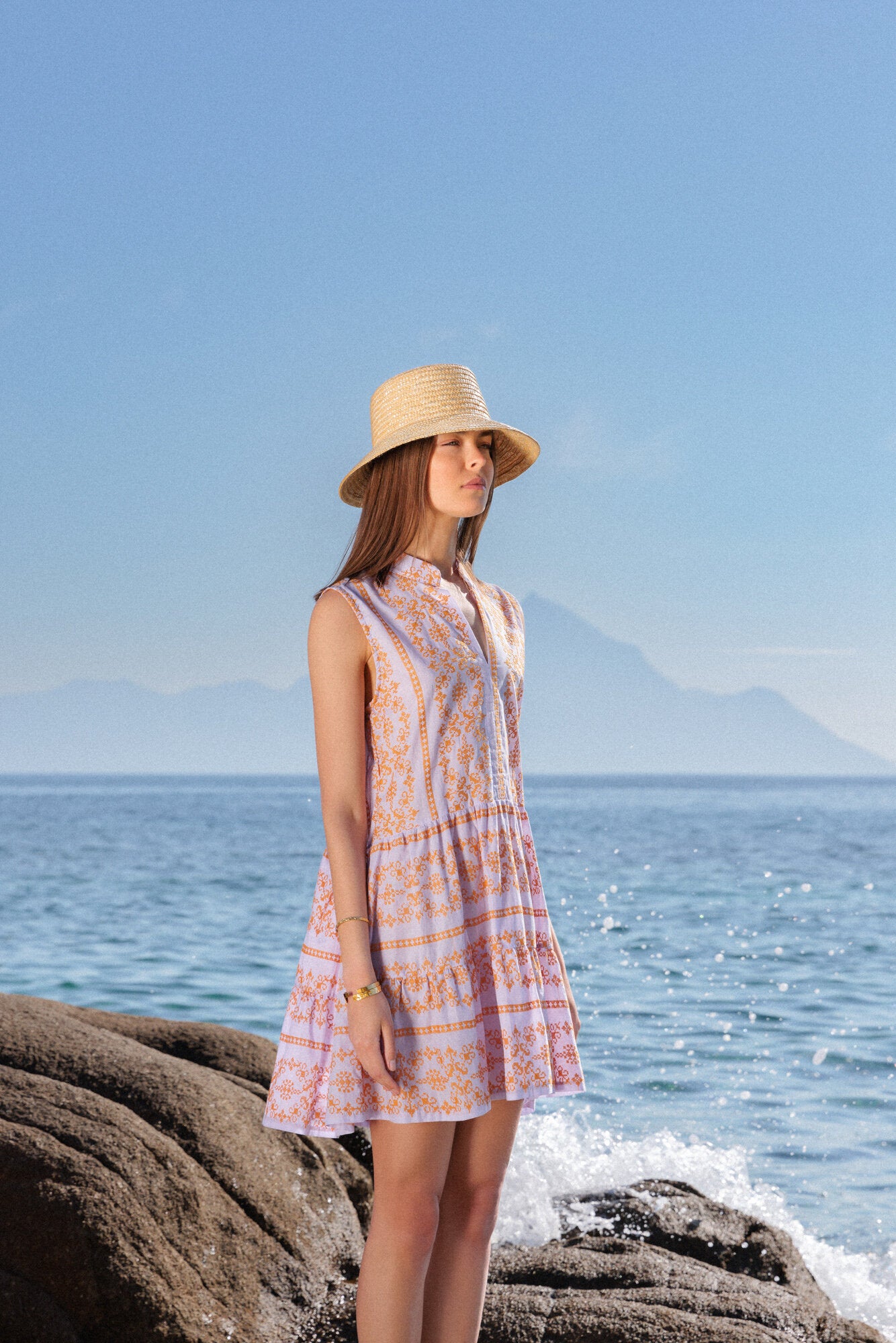 Pink Label - Beachwear Embroidery Orange